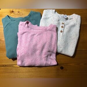 NWOT GAP Kids Long Sleeve Tees - Pink, Green, Cream